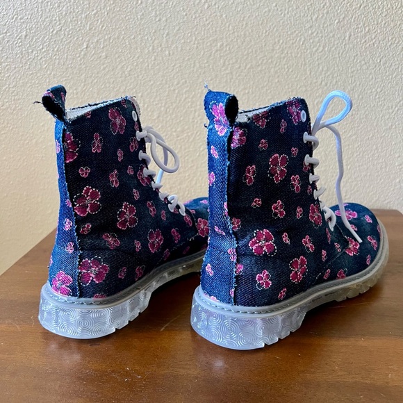 New Cafe Noir denim combat boots - Picture 8 of 9